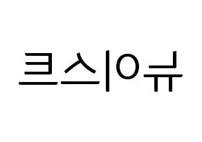 KPOP idol NU'EST Printable Hangul fan sign, fanboard resources for light sticks Reversed