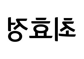 KPOP idol OH MY GIRL  효정 (Choi Hyo-jung, Hyojung) Printable Hangul name fan sign, fanboard resources for concert Reversed
