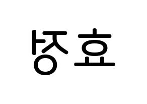 KPOP idol OH MY GIRL  효정 (Choi Hyo-jung, Hyojung) Printable Hangul name Fansign Fanboard resources for concert Reversed