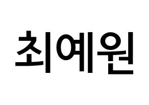 KPOP idol OH MY GIRL  아린 (Choi Ye-won, Arin) Printable Hangul name Fansign Fanboard resources for concert Normal