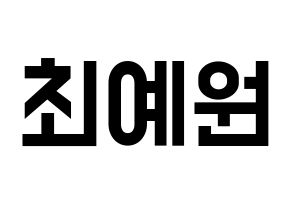 KPOP idol OH MY GIRL  아린 (Choi Ye-won, Arin) Printable Hangul name fan sign, fanboard resources for light sticks Normal