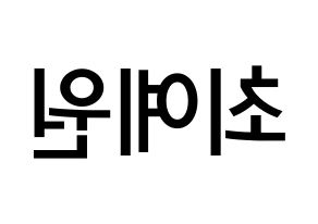 KPOP idol OH MY GIRL  아린 (Choi Ye-won, Arin) Printable Hangul name Fansign Fanboard resources for concert Reversed
