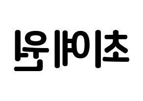 KPOP idol OH MY GIRL  아린 (Choi Ye-won, Arin) Printable Hangul name fan sign, fanboard resources for concert Reversed