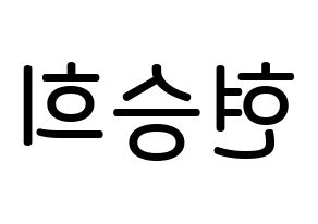 KPOP idol OH MY GIRL  승희 (Hyun Seung-hee, Seunghee) Printable Hangul name Fansign Fanboard resources for concert Reversed
