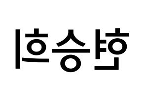 KPOP idol OH MY GIRL  승희 (Hyun Seung-hee, Seunghee) Printable Hangul name Fansign Fanboard resources for concert Reversed