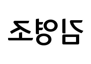 KPOP idol ONEUS  레이븐 (Kim Young-jo, Ravn) Printable Hangul name fan sign, fanboard resources for concert Reversed