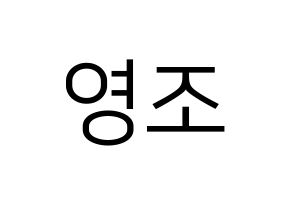 KPOP idol ONEUS  레이븐 (Kim Young-jo, Ravn) Printable Hangul name fan sign, fanboard resources for LED Normal