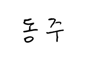 KPOP idol ONEUS  시온 (Son Dong-ju, Xion) Printable Hangul name fan sign, fanboard resources for concert Normal