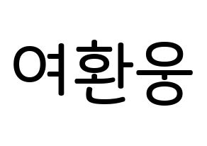 KPOP idol ONEUS  환웅 (Yeo Hwan-woong, Hwanwoong) Printable Hangul name Fansign Fanboard resources for concert Normal