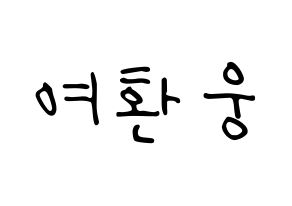 KPOP idol ONEUS  환웅 (Yeo Hwan-woong, Hwanwoong) Printable Hangul name fan sign, fanboard resources for LED Normal