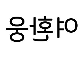 KPOP idol ONEUS  환웅 (Yeo Hwan-woong, Hwanwoong) Printable Hangul name Fansign Fanboard resources for concert Reversed