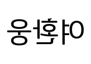KPOP idol ONEUS  환웅 (Yeo Hwan-woong, Hwanwoong) Printable Hangul name fan sign, fanboard resources for LED Reversed