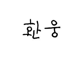 KPOP idol ONEUS  환웅 (Yeo Hwan-woong, Hwanwoong) Printable Hangul name fan sign, fanboard resources for light sticks Normal