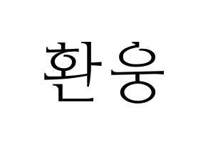 KPOP idol ONEUS  환웅 (Yeo Hwan-woong, Hwanwoong) Printable Hangul name fan sign & fan board resources Normal