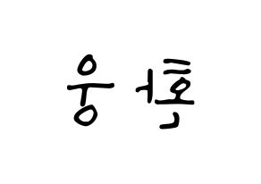 KPOP idol ONEUS  환웅 (Yeo Hwan-woong, Hwanwoong) Printable Hangul name fan sign, fanboard resources for LED Reversed