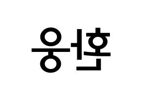 KPOP idol ONEUS  환웅 (Yeo Hwan-woong, Hwanwoong) Printable Hangul name Fansign Fanboard resources for concert Reversed