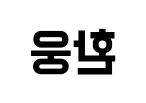 KPOP idol ONEUS  환웅 (Yeo Hwan-woong, Hwanwoong) Printable Hangul name fan sign, fanboard resources for light sticks Reversed