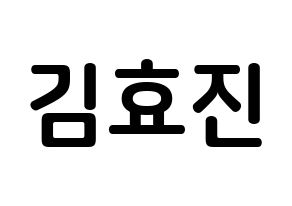 KPOP idol ONF  효진 (Kim Hyo-jin, Hyojin) Printable Hangul name fan sign, fanboard resources for concert Normal