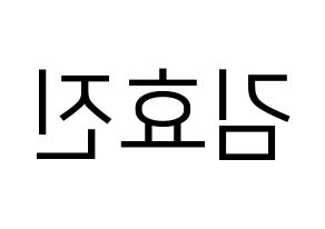 KPOP idol ONF  효진 (Kim Hyo-jin, Hyojin) Printable Hangul name fan sign, fanboard resources for LED Reversed