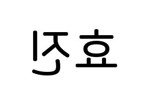 KPOP idol ONF  효진 (Kim Hyo-jin, Hyojin) Printable Hangul name Fansign Fanboard resources for concert Reversed