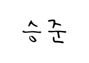 KPOP idol ONF  제이어스 (Lee Seung-joon, J-US) Printable Hangul name fan sign, fanboard resources for LED Normal