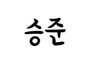 KPOP idol ONF  제이어스 (Lee Seung-joon, J-US) Printable Hangul name fan sign, fanboard resources for concert Normal