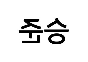 KPOP idol ONF  제이어스 (Lee Seung-joon, J-US) Printable Hangul name fan sign, fanboard resources for concert Reversed