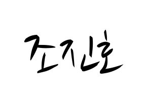 KPOP idol PENTAGON  진호 (Jo Jin-ho, Jinho) Printable Hangul name fan sign, fanboard resources for concert Normal