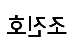 KPOP idol PENTAGON  진호 (Jo Jin-ho, Jinho) Printable Hangul name Fansign Fanboard resources for concert Reversed