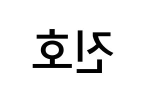 KPOP idol PENTAGON  진호 (Jo Jin-ho, Jinho) Printable Hangul name Fansign Fanboard resources for concert Reversed