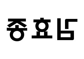 KPOP idol PENTAGON  이던 (Kim Hyo-jong, E'Dawn) Printable Hangul name fan sign & fan board resources Reversed