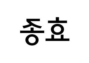 KPOP idol PENTAGON  이던 (Kim Hyo-jong, E'Dawn) Printable Hangul name Fansign Fanboard resources for concert Reversed