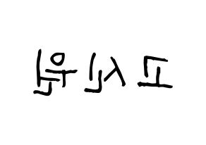 KPOP idol PENTAGON  신원 (Ko Shin-won, Shinwon) Printable Hangul name fan sign, fanboard resources for light sticks Reversed