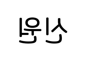 KPOP idol PENTAGON  신원 (Ko Shin-won, Shinwon) Printable Hangul name Fansign Fanboard resources for concert Reversed