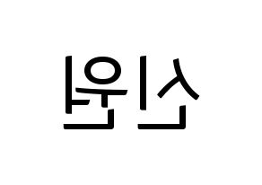 KPOP idol PENTAGON  신원 (Ko Shin-won, Shinwon) Printable Hangul name fan sign, fanboard resources for light sticks Reversed