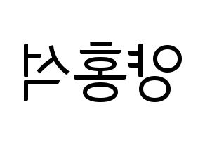 KPOP idol PENTAGON  홍석 (Yang Hong-seok, Hongseok) Printable Hangul name fan sign, fanboard resources for light sticks Reversed