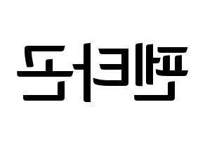 KPOP idol PENTAGON Printable Hangul fan sign & fan board resources Reversed