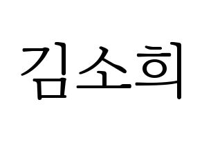 KPOP idol RCPC  소희 (Kim So-hee, Sohee) Printable Hangul name fan sign & fan board resources Normal