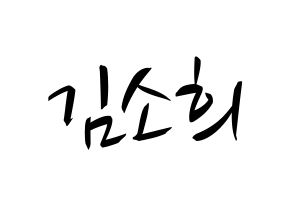 KPOP idol RCPC  소희 (Kim So-hee, Sohee) Printable Hangul name fan sign, fanboard resources for concert Normal