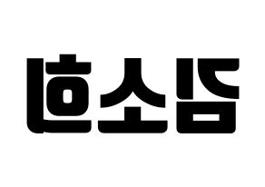 KPOP idol RCPC  소희 (Kim So-hee, Sohee) Printable Hangul name fan sign, fanboard resources for light sticks Reversed