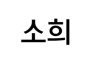 KPOP idol RCPC  소희 (Kim So-hee, Sohee) Printable Hangul name Fansign Fanboard resources for concert Normal