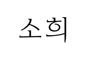 KPOP idol RCPC  소희 (Kim So-hee, Sohee) Printable Hangul name fan sign & fan board resources Normal