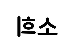KPOP idol RCPC  소희 (Kim So-hee, Sohee) Printable Hangul name fan sign, fanboard resources for concert Reversed