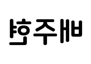 KPOP idol Red Velvet  아이린 (Bae Joo-hyun, Irene) Printable Hangul name fan sign, fanboard resources for concert Reversed