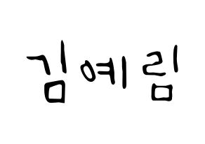 KPOP idol Red Velvet  예리 (Kim Ye-rim, Yeri) Printable Hangul name fan sign, fanboard resources for LED Normal