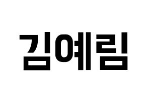 KPOP idol Red Velvet  예리 (Kim Ye-rim, Yeri) Printable Hangul name fan sign, fanboard resources for concert Normal