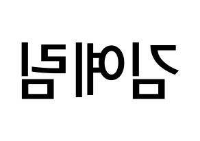 KPOP idol Red Velvet  예리 (Kim Ye-rim, Yeri) Printable Hangul name Fansign Fanboard resources for concert Reversed