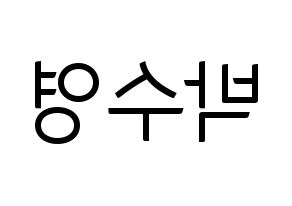 KPOP idol Red Velvet  조이 (Park Soo-young, Joy) Printable Hangul name fan sign, fanboard resources for light sticks Reversed