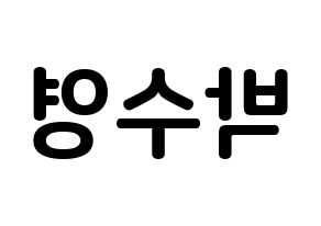 KPOP idol Red Velvet  조이 (Park Soo-young, Joy) Printable Hangul name fan sign, fanboard resources for concert Reversed