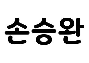 KPOP idol Red Velvet  웬디 (Son Seung-wan, Wendy) Printable Hangul name fan sign & fan board resources Normal